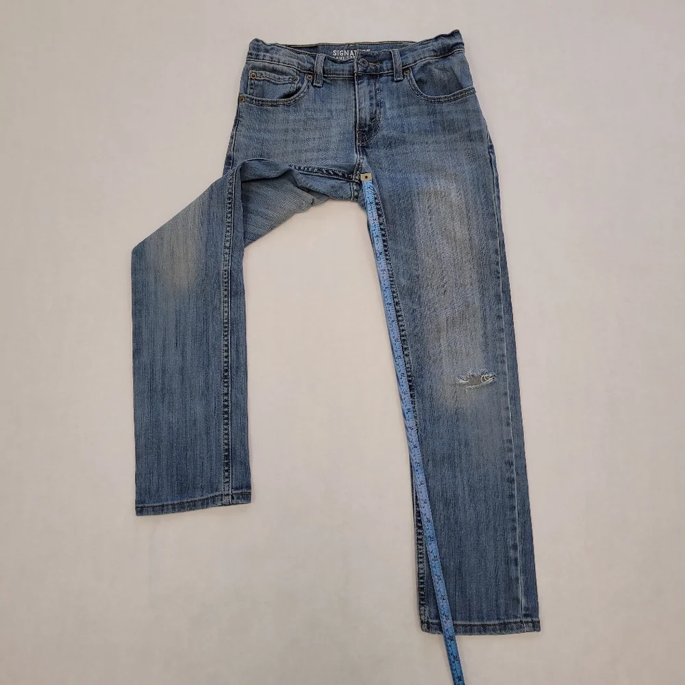 Signature By Levi's Strauss & Co Distressed Skinny Fit Adjustable Waistband Jean